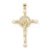 Brass Micro Pave Clear Cubic Zirconia Pendants KK-Q813-16H-G-1