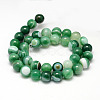 Natural Striped Agate/Banded Agate Bead Strands X-G-K155-B-8mm-08-2