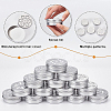 BENECREAT 15Pcs 5 Style 60ML Aluminium Shallow Round Candle Tins AJEW-BC0003-61B-4