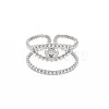Tarnish Resistant 304 Stainless Steel Open Pad Ring Cabochon Settings STAS-S119-157P-1