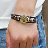 Braided Leather Cord Retro Multi-strand Bracelets BJEW-L616-20A-3