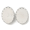 Non-Tarnish 304 Stainless Steel Fancy Cabochon Brooch Findings STAS-E197-08P-1