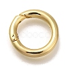 Rack Plating Brass Spring Gate Rings KK-I720-05G-1