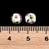Floral Printed Porcelain Beads PORC-Q199-6mm-01-3