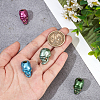 4Pcs 4 Colors Brass European Beads KK-OC0001-49-3
