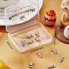 Beebeecraft 10Pcs 2 Colors Brass Pave Clear Cubic Zirconia Charms KK-BBC0003-80-7