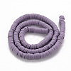 Handmade Polymer Clay Bead Strands CLAY-T002-6mm-58-2
