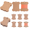80Pcs 2 Styles Bone Shape Paper Thread Winding Boards SENE-SC0001-05-1