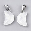 Moon Natural Quartz Crystal Pendants X-G-Q369-04-1