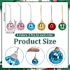 30Pcs 6 Colors Glass & Foam Disco Ball Pendant Decorations HJEW-ME0001-13-2