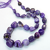 Nuggets Natural Dyed Agate Graduated Beads Strands G-L456-03A-2