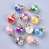 Transparent Glass Globe Pendants X-GLAA-S181-06-1