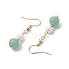 Natural Gemstone Round Dangle Earrings for Women EJEW-JE06334-5