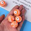 Opaque Striped Acrylic Beads MACR-S373-27C-04-6