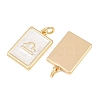 Brass Enamel Pendants KK-CBA62C2-01A-3