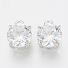 Alloy Cubic Zirconia Charms ZIRC-Q017-018P-1