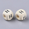 Printed Natural Wood Beads WOOD-T026-001H-2