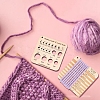 Square Wooden Knitting Needle Gauge Tools PW-WG42712-01-5