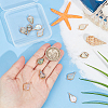 12Pcs 2 Colors Shell Paper Resin Connector Charms KK-BC0012-72-3