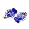 Handmade Dichroic Foil Lampwork Pendants DICH-G001-01G-08-2