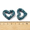 Heart Shape Polymer Clay Rhinestone Beads CLAY-NH0001-09B-01-4