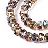 Electroplate Transparent Glass Beads Strands X-EGLA-N022-04A-D03-3