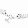 3 Row Crystal Rhinestone Choker Necklace NJEW-F289-04B-P-3