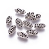 Oval Tibetan Style Alloy Filigree Beads PALLOY-J218-45AS-1