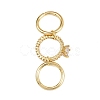 Brass Micro Pave Cubic Zirconia Plain Band Finger Rings for Women RJEW-P160-01E-G-5