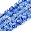 Crackle Transparent Glass Beads Strands GLAA-N068-06A-02-1