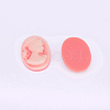Resin Cameo Lady Head Cabochons CRES-WH0002-01E-2
