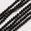Natural Black Spinel Round Bead Strands G-A130-2mm-32-1