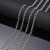 Tarnish Resistant 3.28 Feet 304 Stainless Steel Twisted Chains X-CHS-A003K-0.6mm-3
