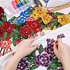 6Pcs 6 Colors Flower Pattern Computerized Embroidery Cloth Appliques PATC-HY0001-14-3