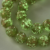 Handmade Gold Sand Lampwork Beads Strands LAMP-T007-06H-3