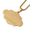 201 Stainless Steel Arabic Elements Cloud Pendant Box Chain Necklaces NJEW-D089-03G-1