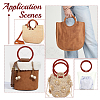4Pcs 2 Style Round Ring Wood Bag Handles FIND-WR0008-06-5