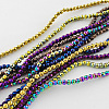 Non-magnetic Synthetic Hematite Beads Strands G-Q890-3mm-7-1