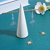 4Pcs 2 Colors Glass Pendants GLAA-SZ0001-91-6