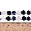 Natural Obsidian & Sodalite & Quartz Crystal Beads Strands G-N358-03A-02-5