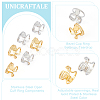 6Pcs 2 Colors 304 Stainless Steel Open Cuff Ring Components STAS-UN0056-76-5
