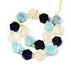 Natural Sodalite & Flower Amazonite & Lemon Quartz Beads Strands G-N358-03A-06-3