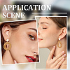 4 Pairs 4 Styles Rattan Dangle Stud Earrings EJEW-SP0001-16C-4