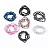 Natural Mixed Gemstone Bead Stretch Bracelets BJEW-K213-M02-1