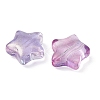 Transparent Spray Painted Glass Beads GLAA-FS0001-62B-3