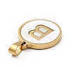 PVD Vacuum Plating 304 Stainless Steel with White Shell Pendants STAS-G268-01B-G-3