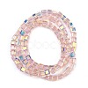 Electroplate Transparent Glass Beads Strands EGLA-B011-07A-AB05-2