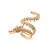 Brass Clear Cubic Zirconia Cuff Earrings EJEW-Q025-01B-G-2