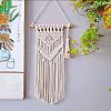 Cotton Cord Macrame Woven Wall Hanging HJEW-C010-17-1