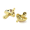 Rack Plating Brass Micro Pave Cubic Zirconia Pendants X-KK-A205-01G-01-2